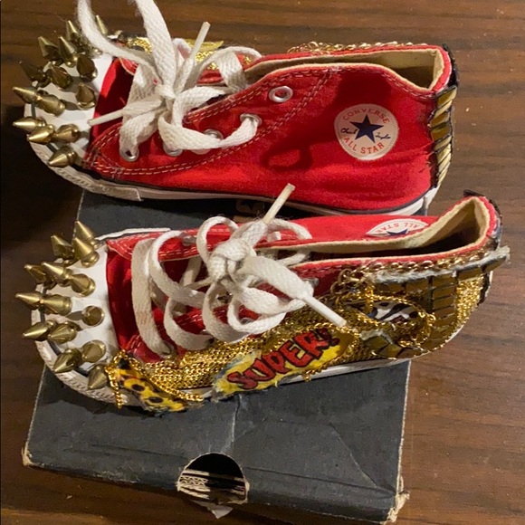 Converse bling iron man rivets gold - Picture 3 of 8